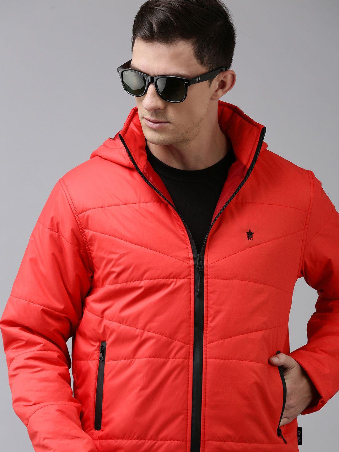 french connection men red quilted jacket