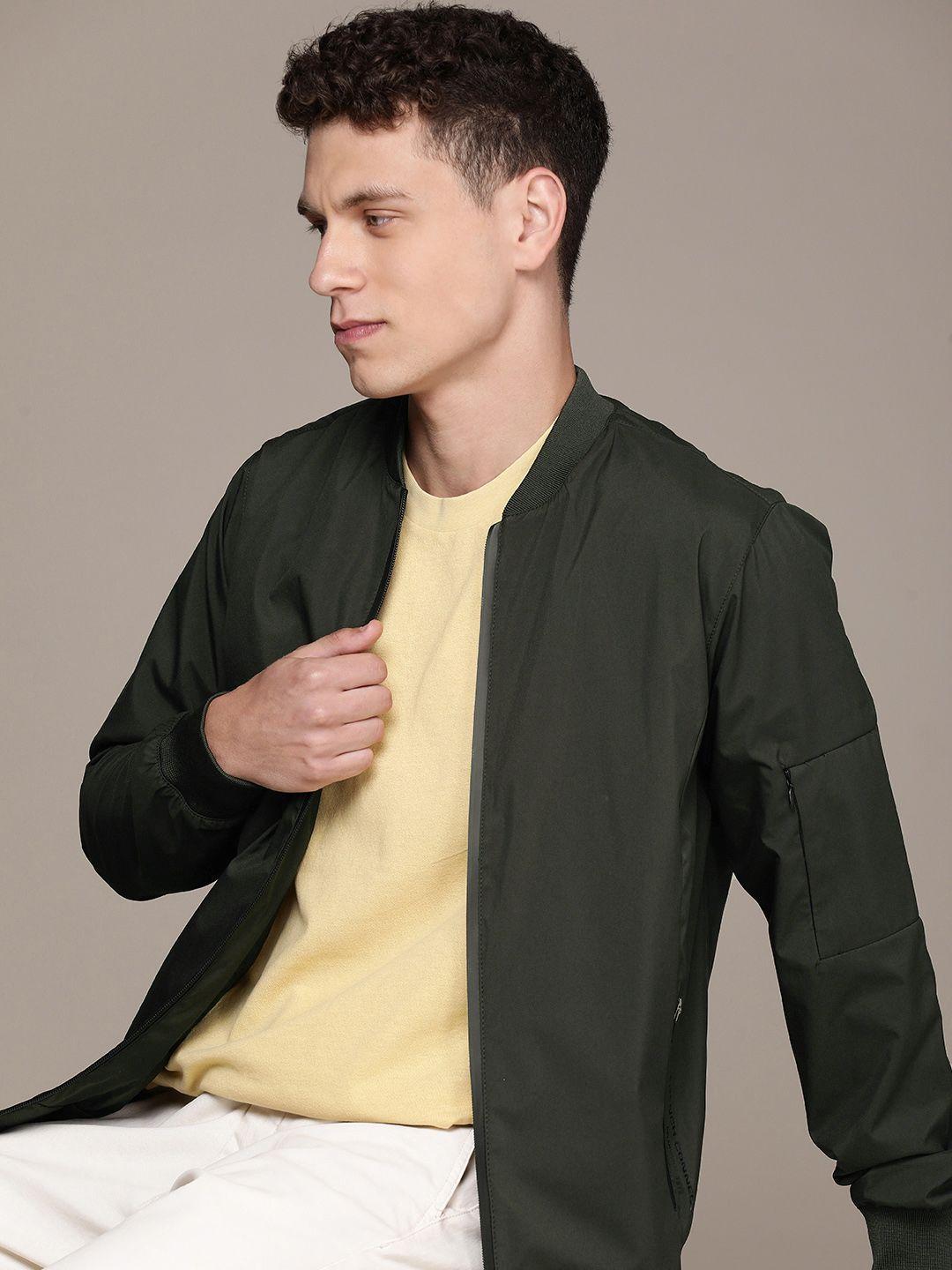 french connection men solid bomber jacket