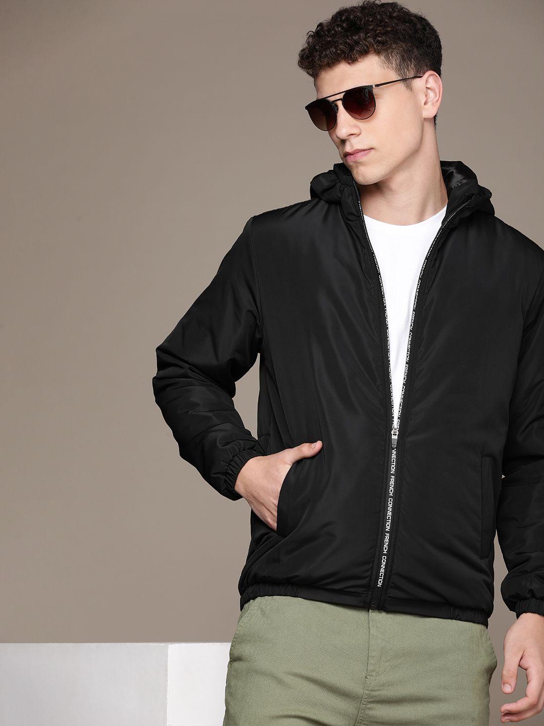 french connection men solid padded jacket