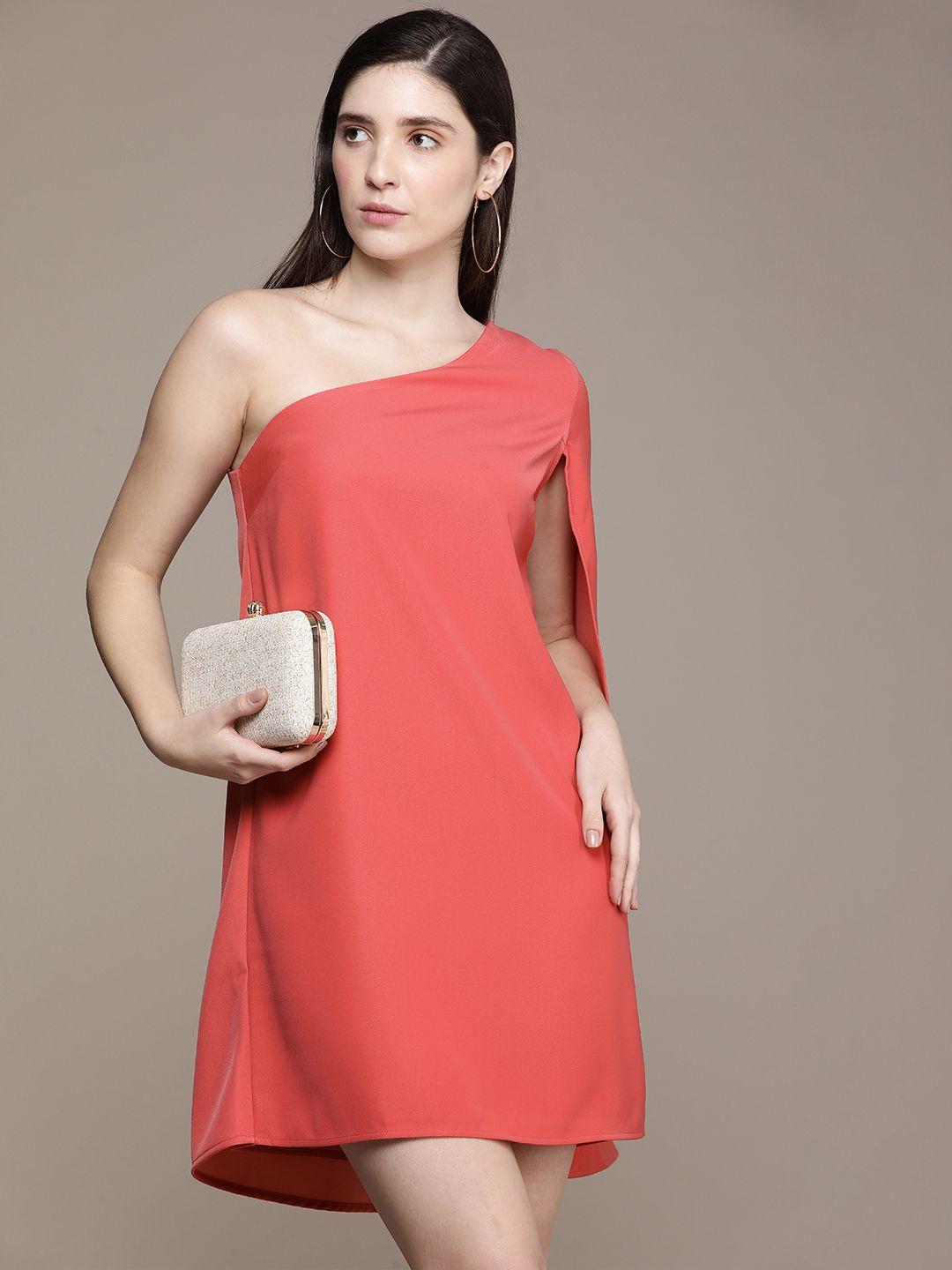 french connection one shoulder a-line mini dress