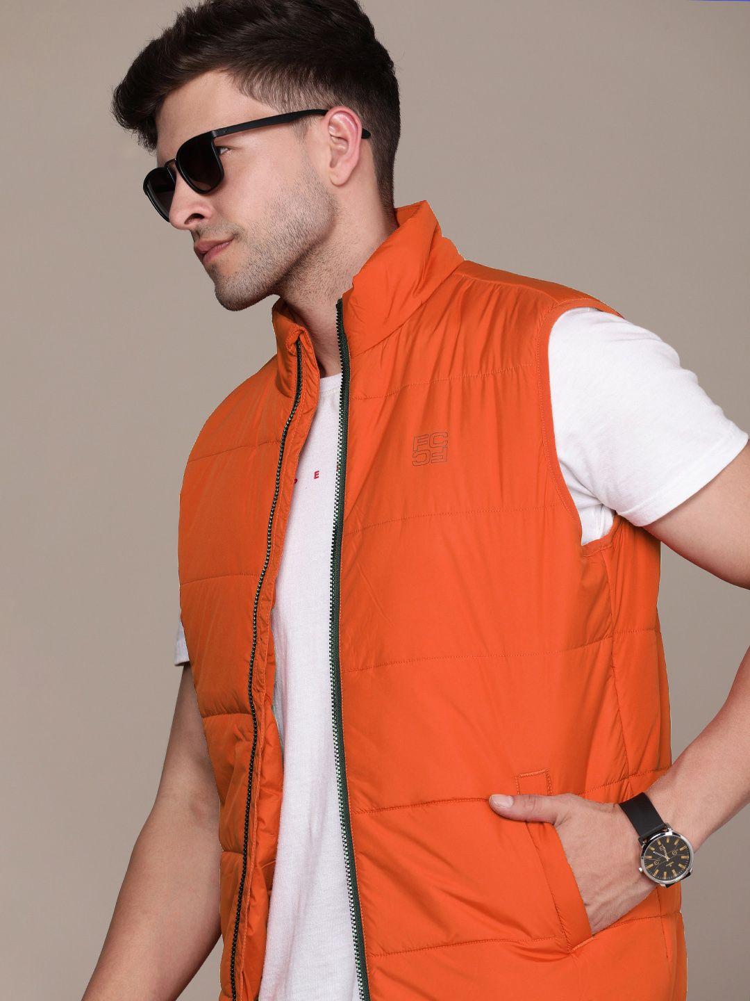 french connection solid sleeveless padded jacket