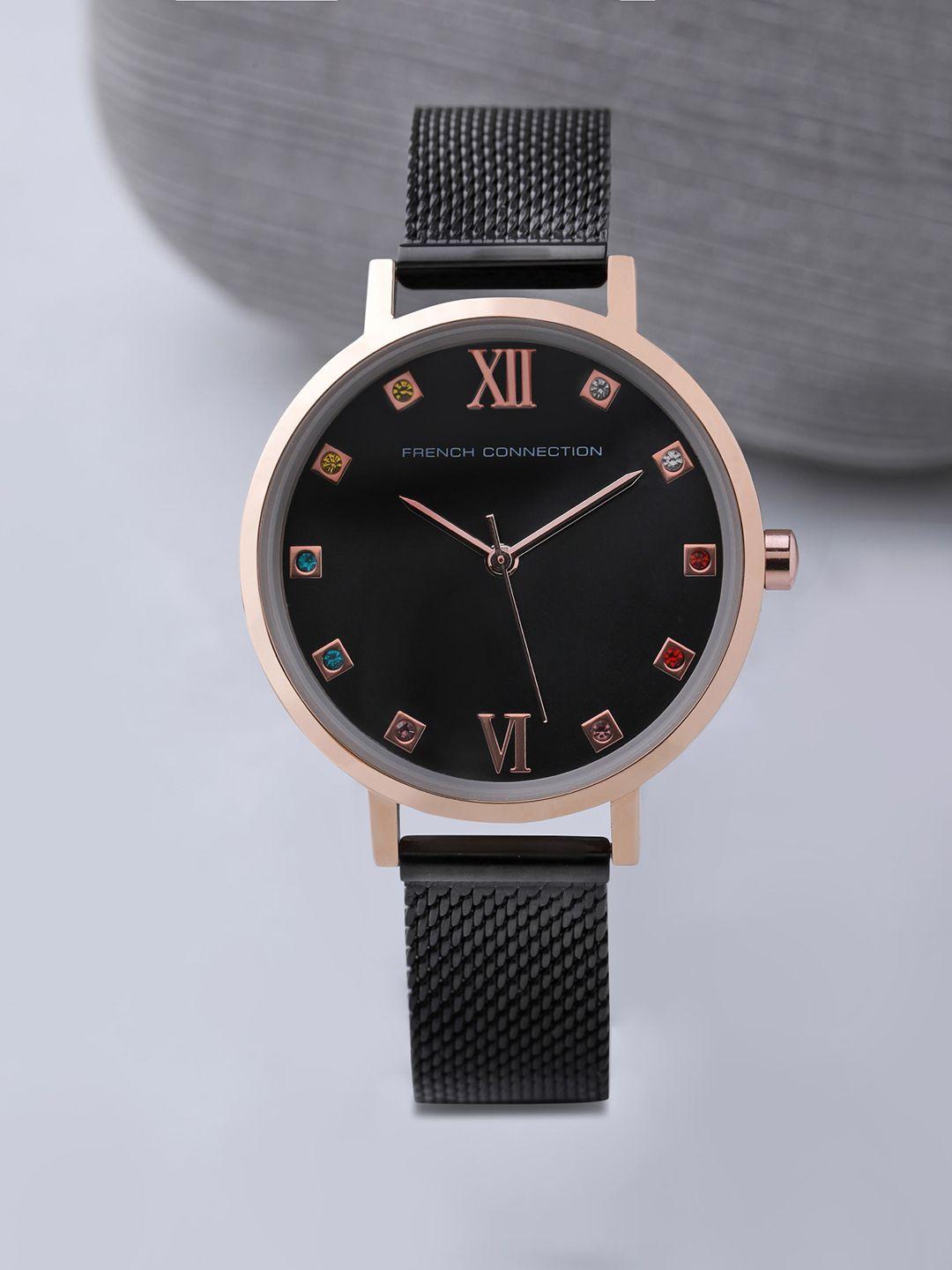 french connection women bracelet style straps analogue watch fcn00068h