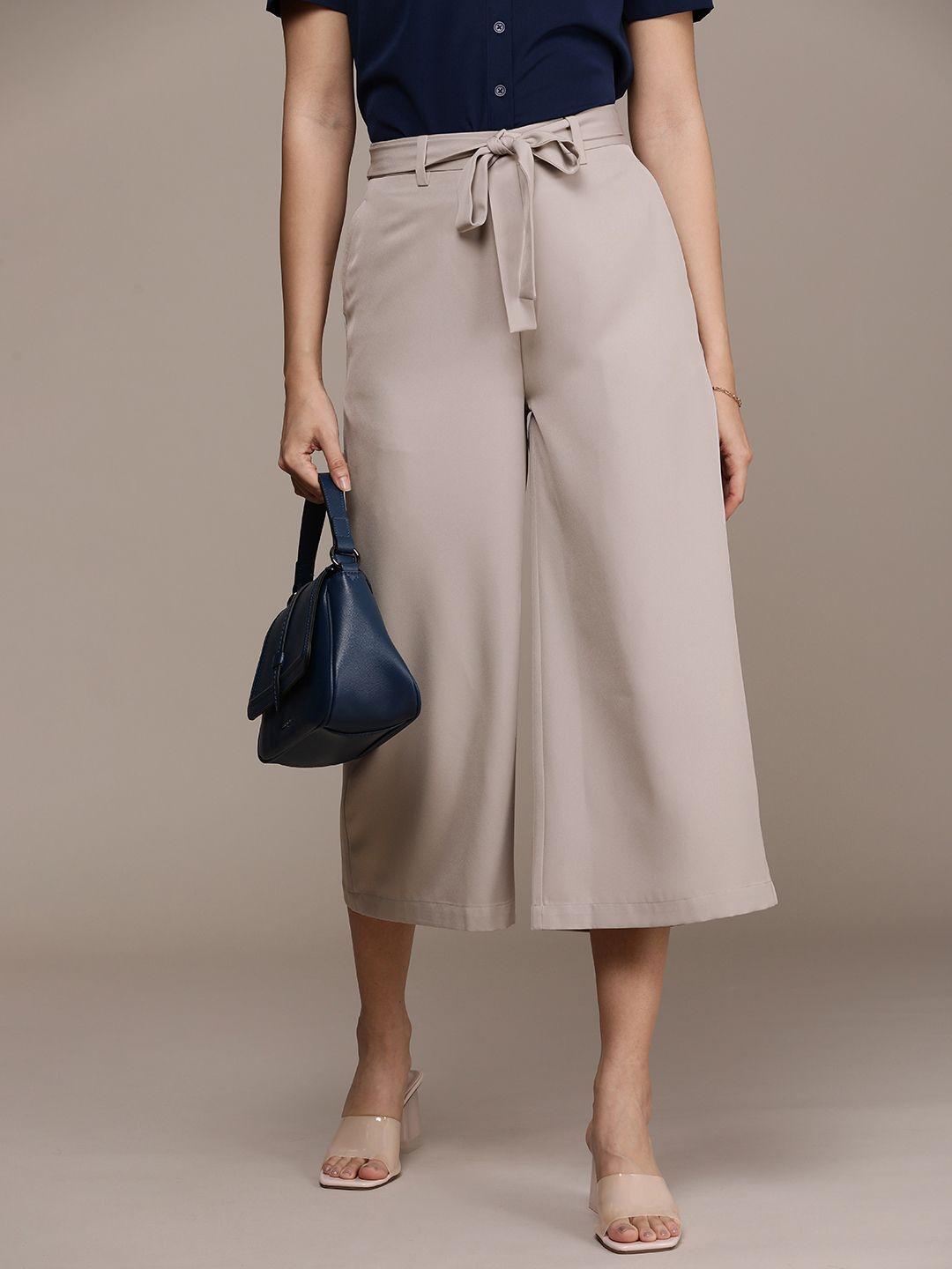 french connection women culottes trousers comes with a belt