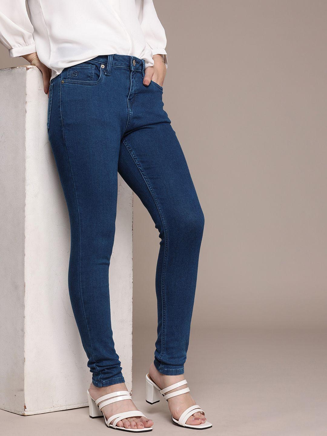 french connection women mid rise skinny fit light fade stretchable jeans