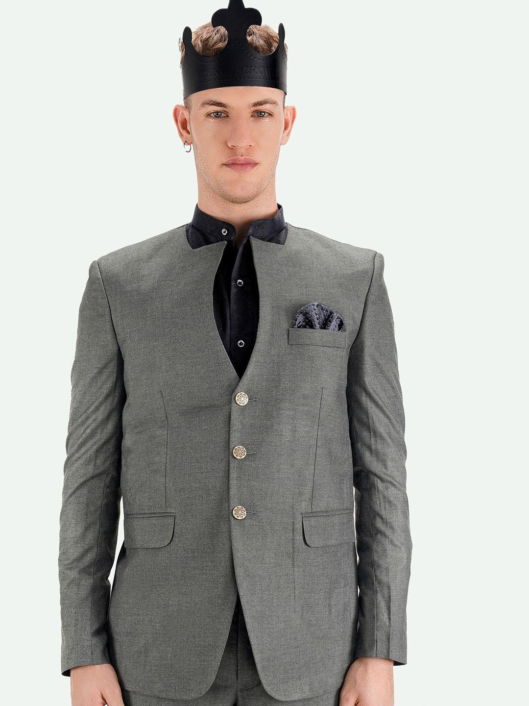 french crown single breasted wool formal blazer