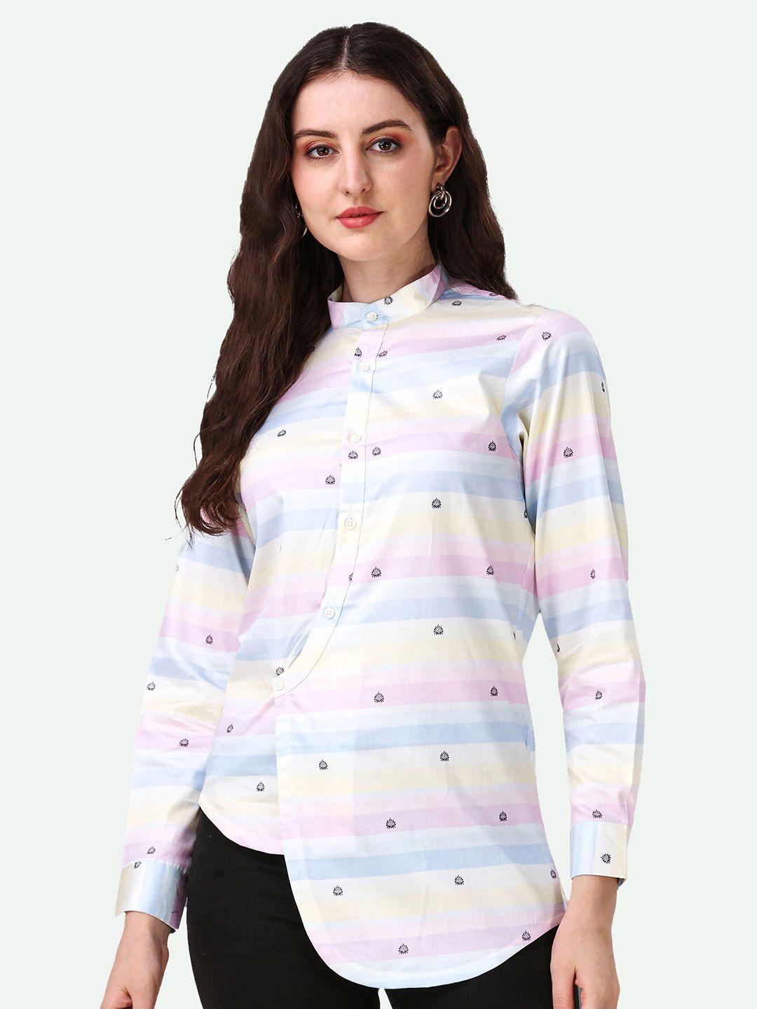 french crown standard striped cotton casual shirt