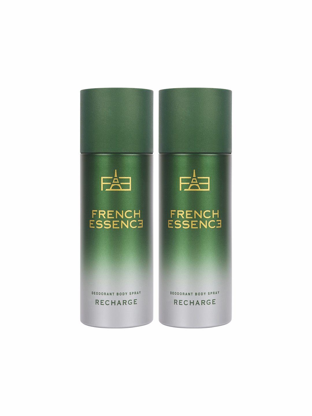 french essence set of 3 recharge long lasting deodorants body spray - 150ml each