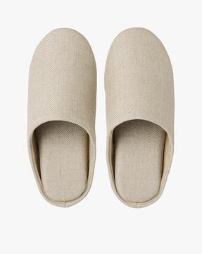 french linen insole slippers