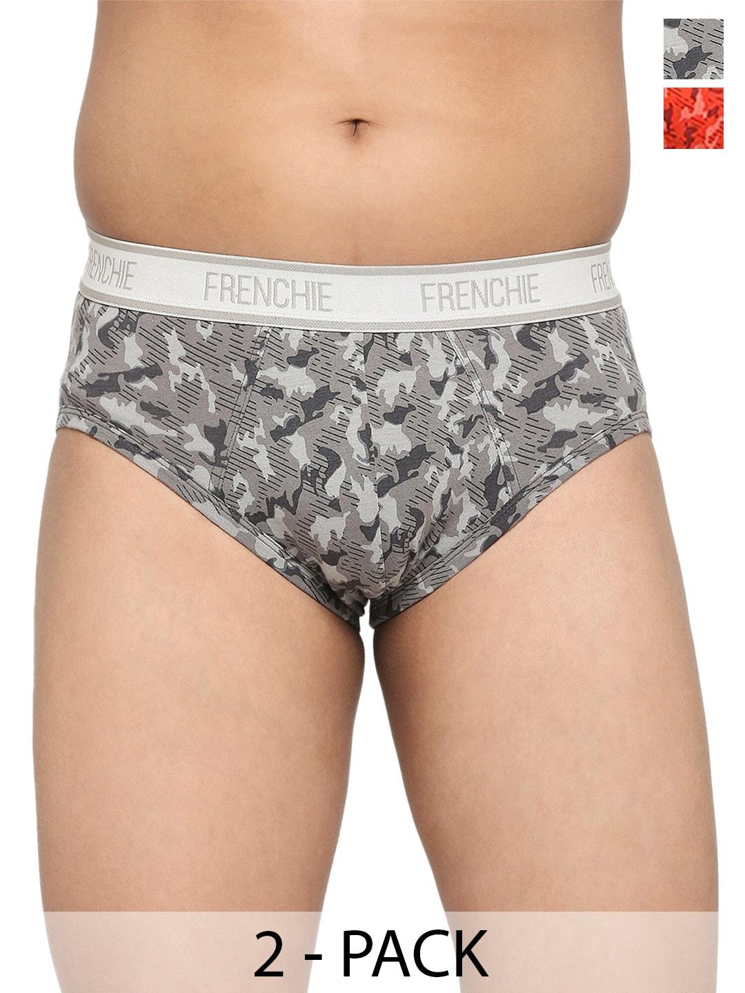 frenchie boys pack of 2 abstract printed cotton briefs fr-bf-u1904-1x5-red-gray-xs