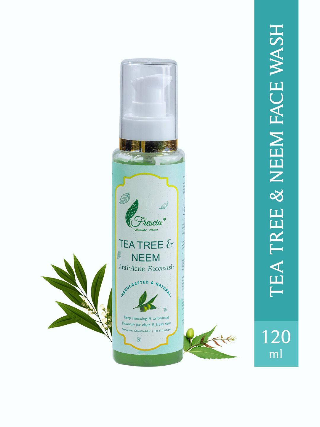 frescia tea tree & neem anti-acne face wash for deep cleansing - 120ml