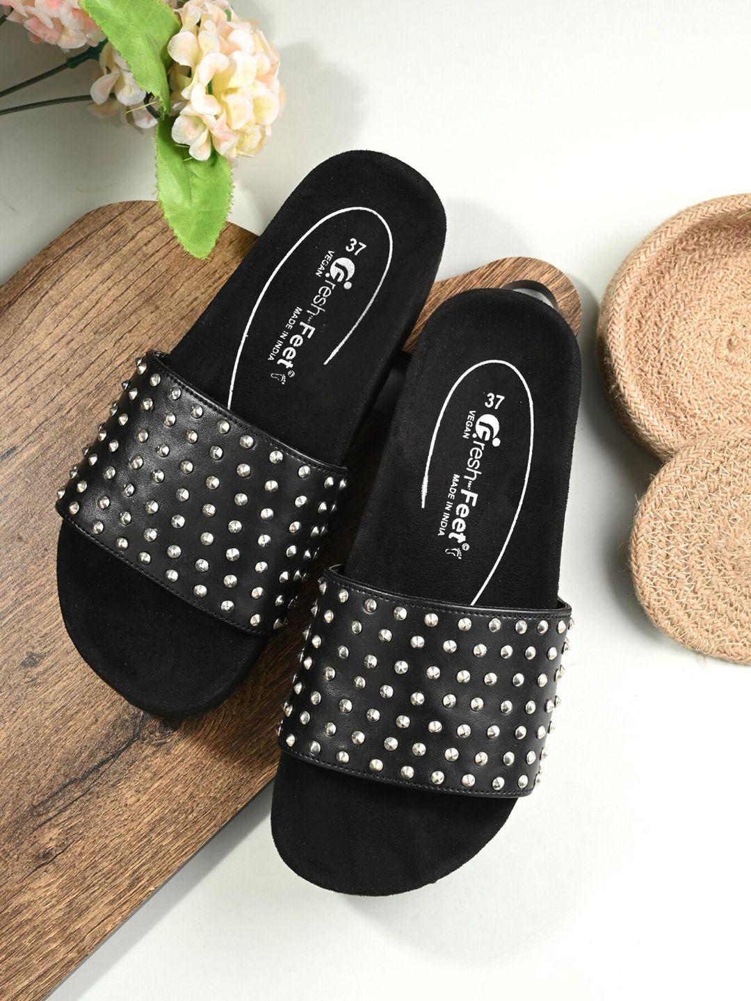 fresh 1947 feet embellished open toe flats