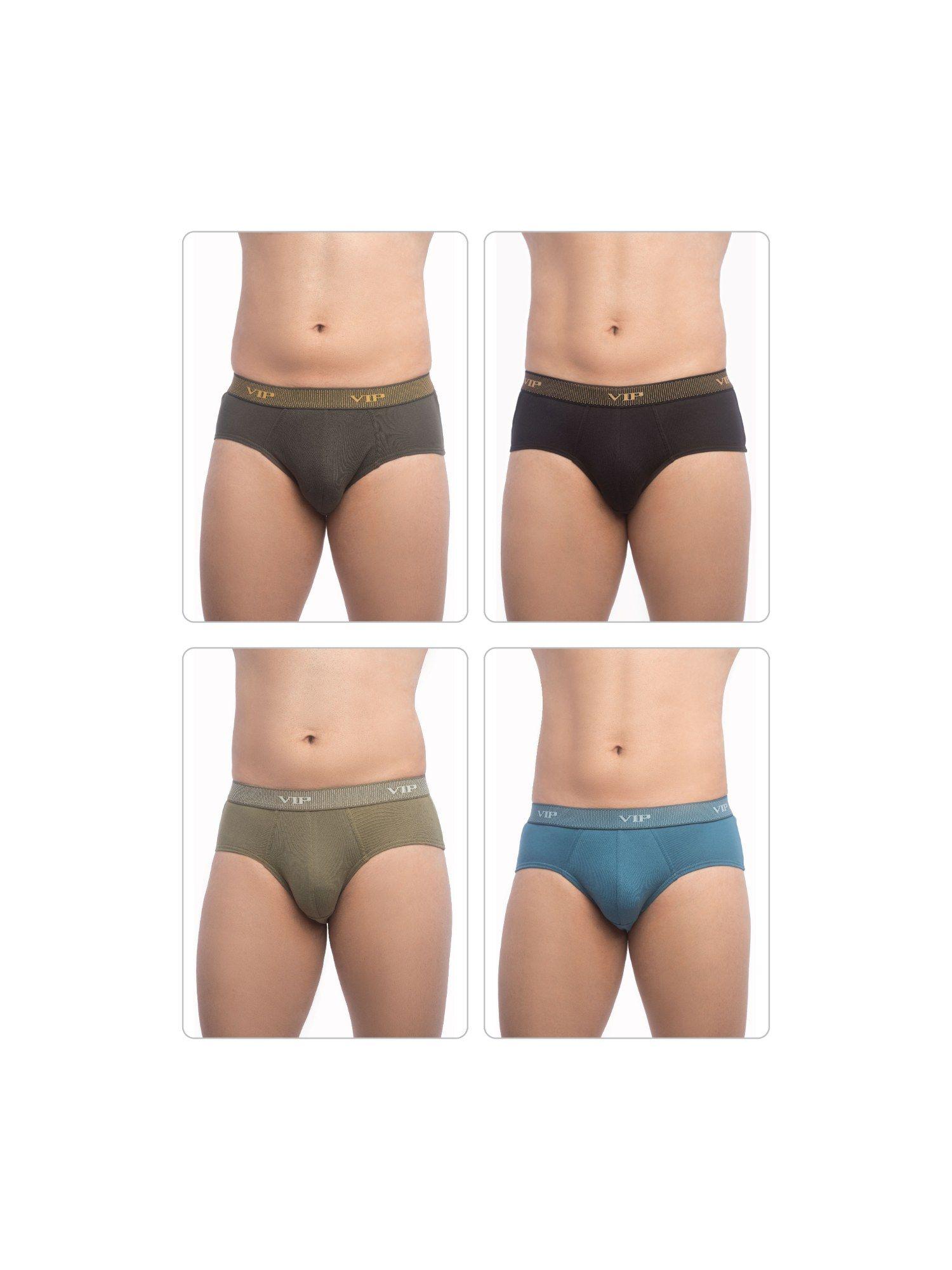 fresh mens cotton briefs assorted colours (set of 4)