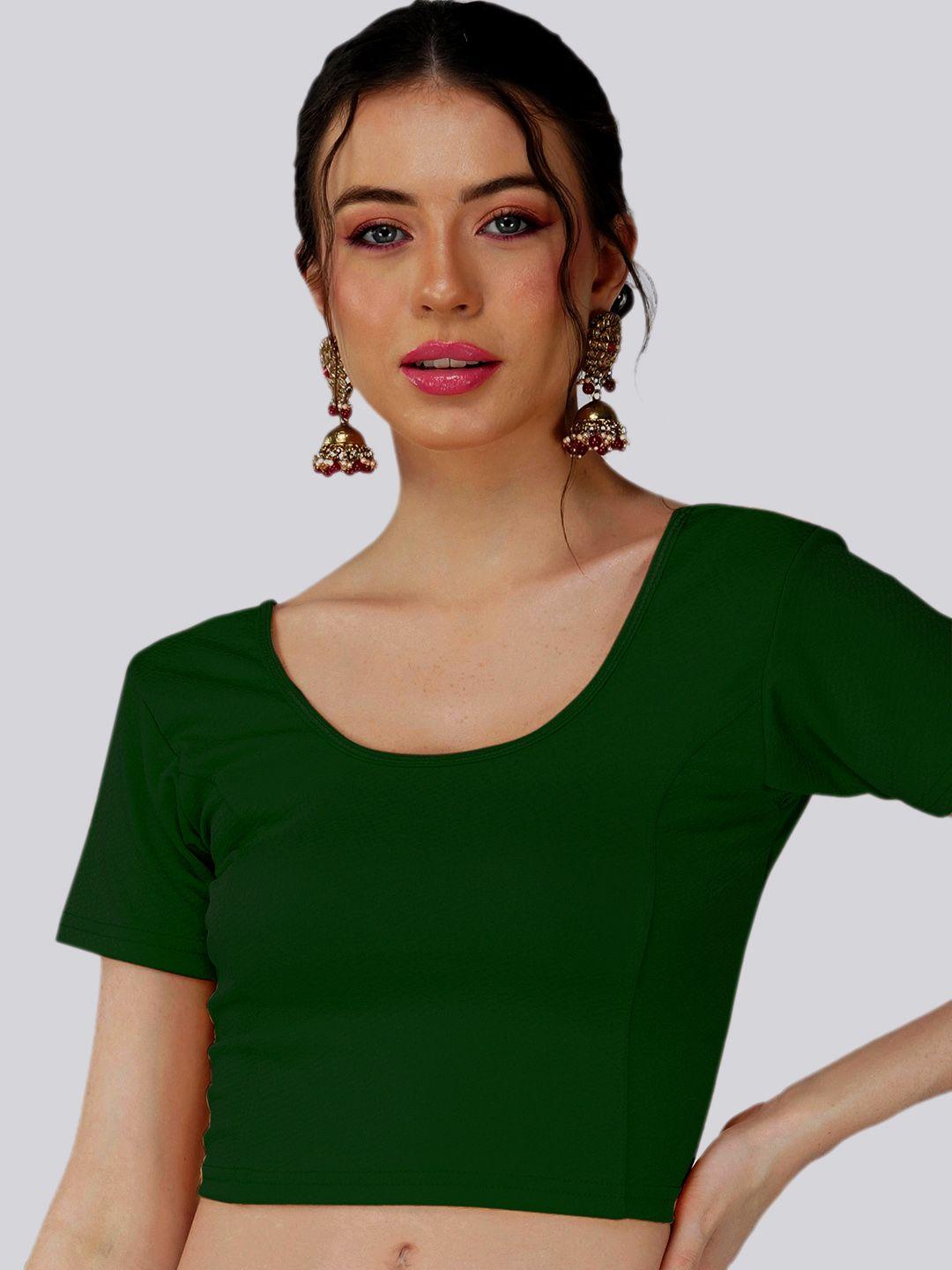 fressia fabrics round neck saree blouse