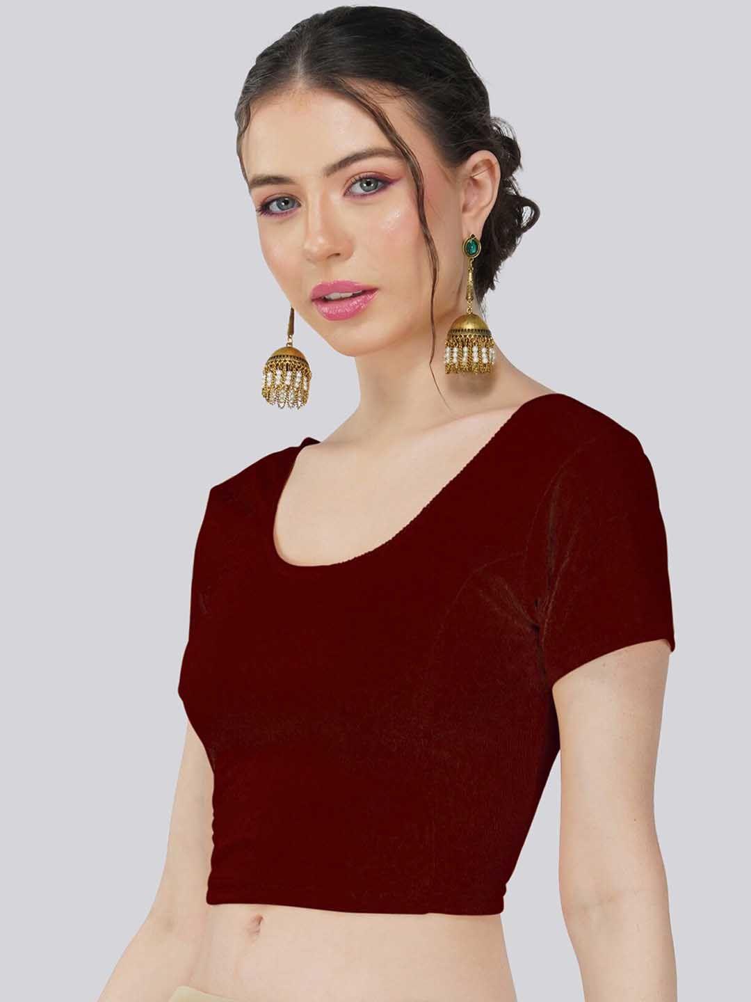 fressia fabrics stretchable saree blouse