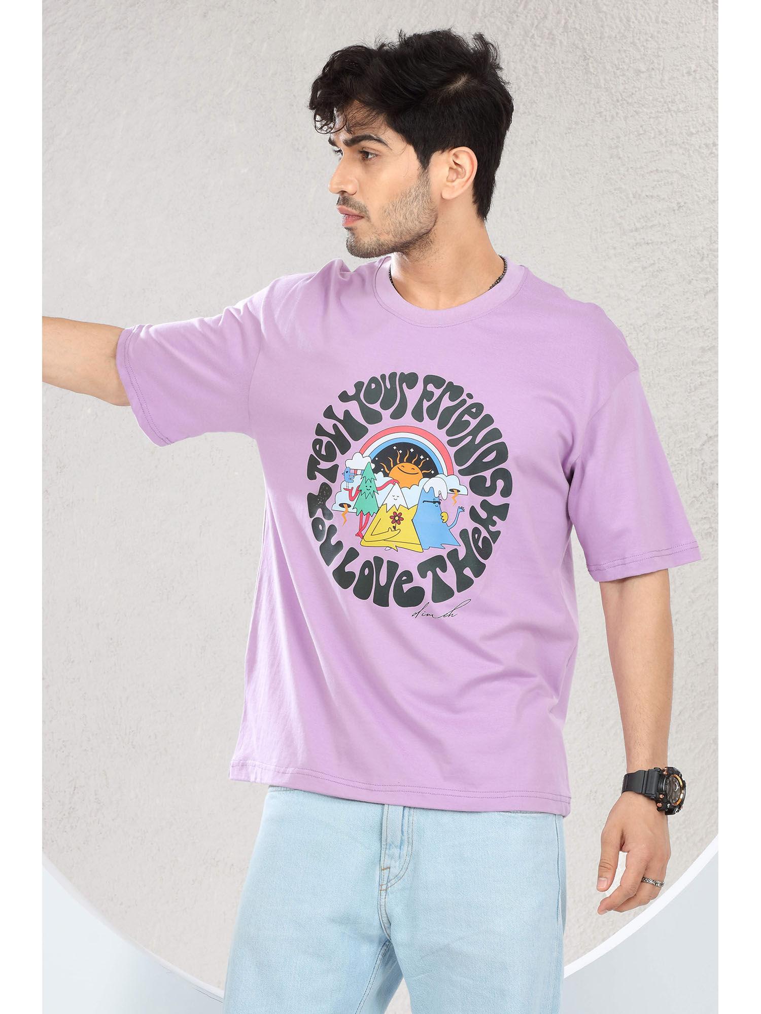 friend zone lavender oversized t-shirt