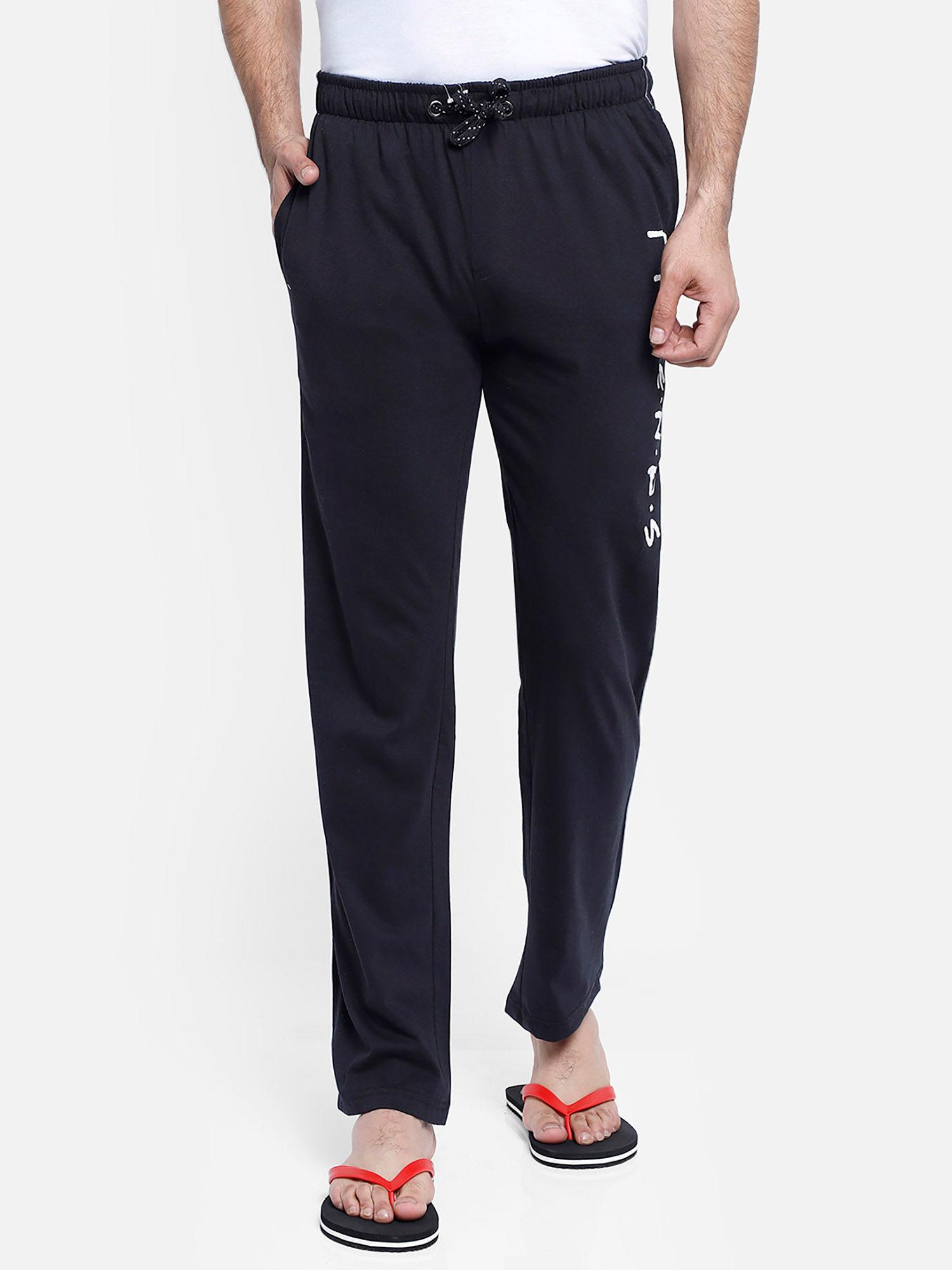 friends featured black trackpant for men