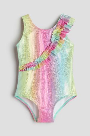 frill-trimmed swimsuit
