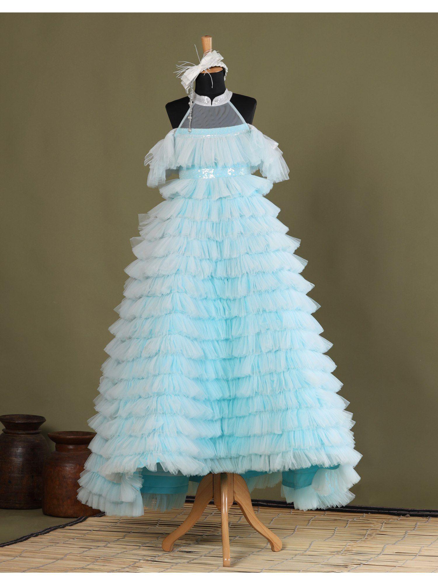 frilly layered princess gown