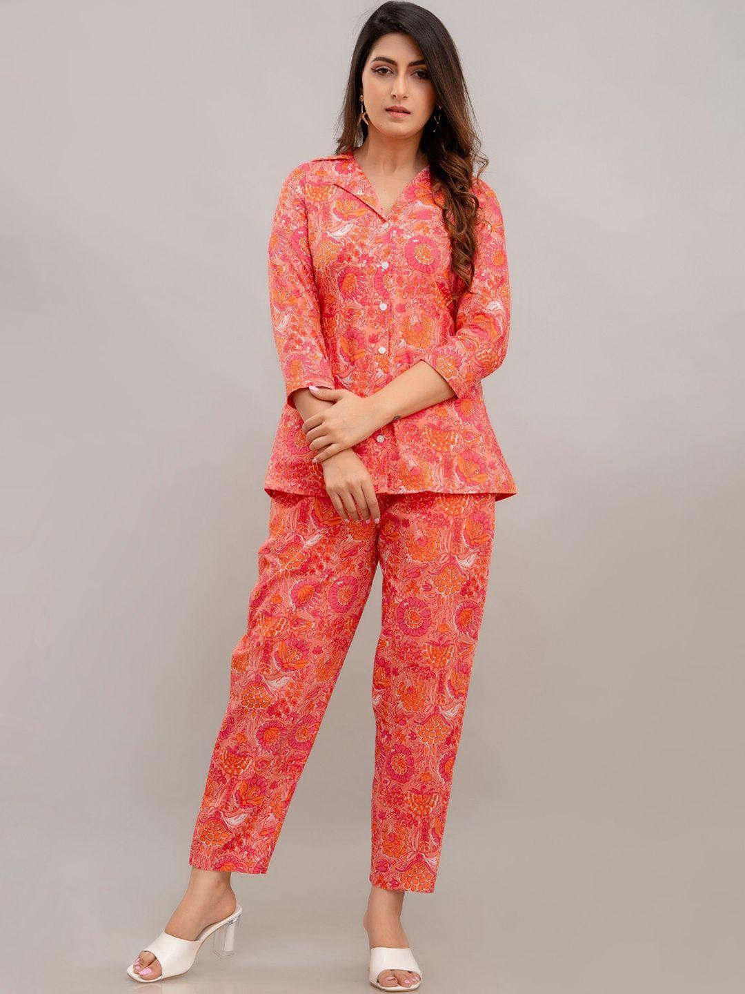 frionkandy printed pure cotton shirt & trousers