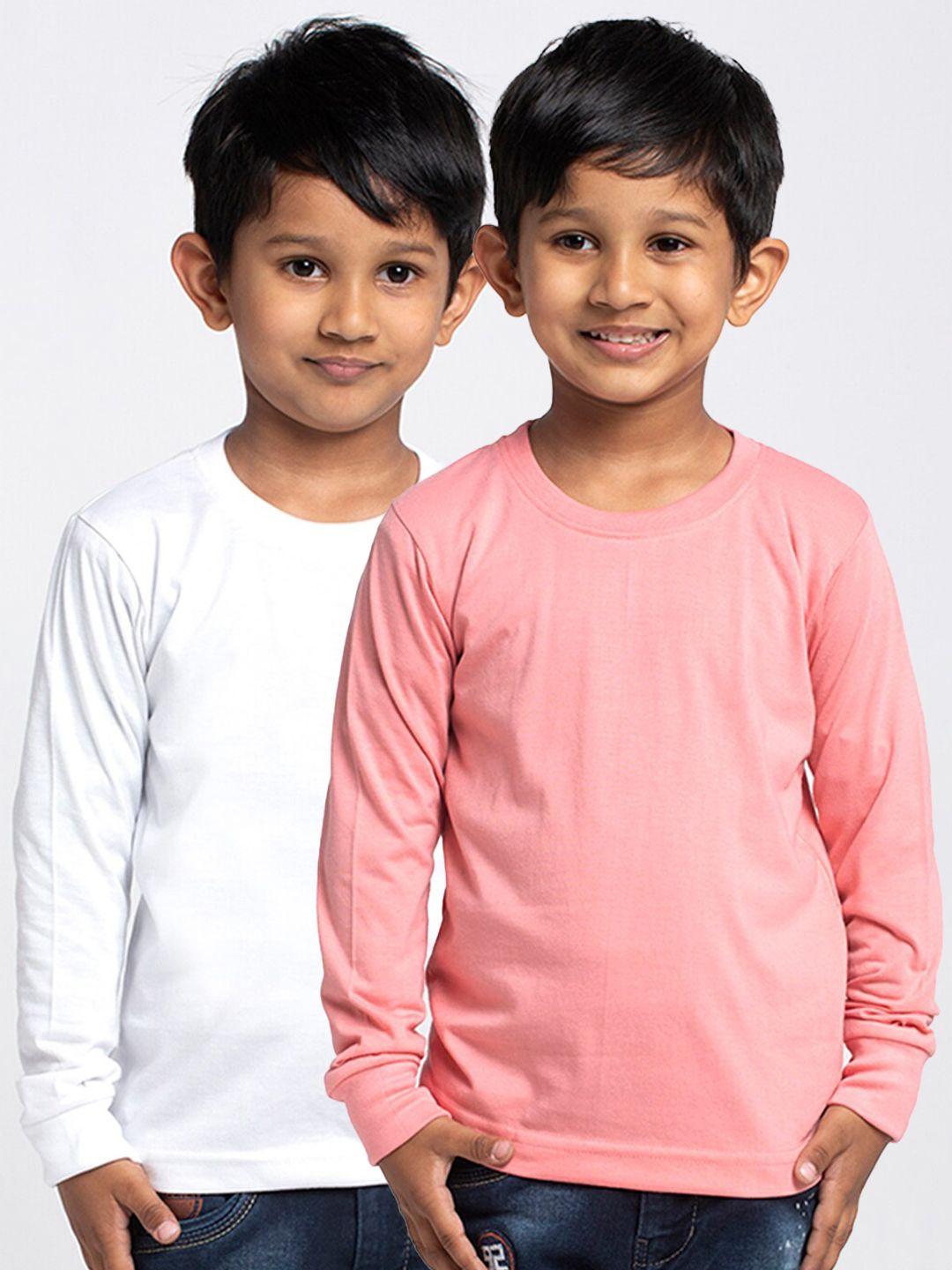 friskers boys pack of 2 pure cotton t-shirts