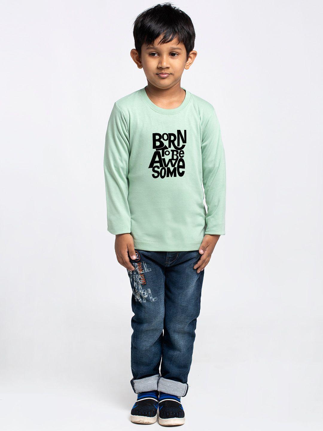 friskers boys typography printed cotton t-shirt