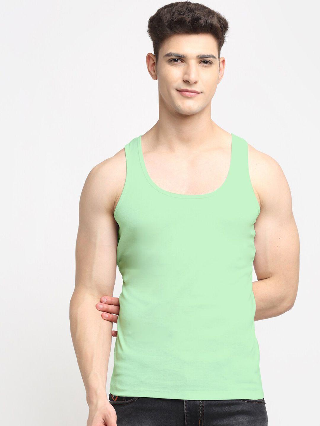 friskers-men-green-solid-pure-cotton-innerwear-vests