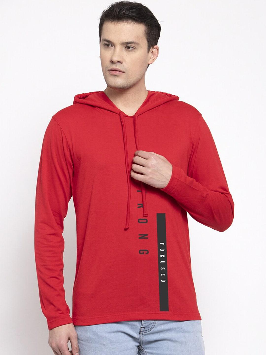 friskers-men-red-typography-printed-hooded-t-shirt