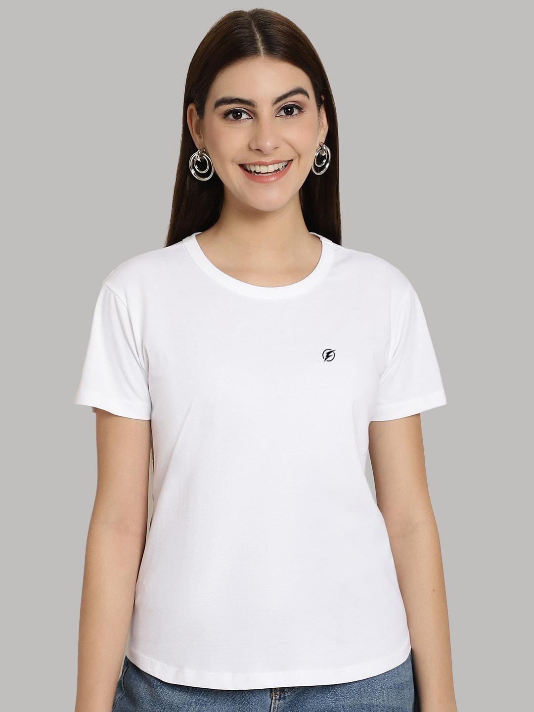 friskers round neck pure cotton casual t-shirt