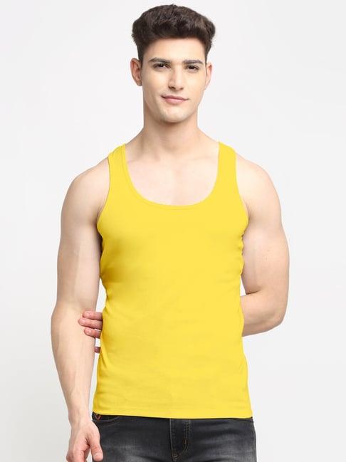 friskers-yellow-cotton-slim-fit-vest