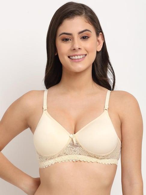 friskers beige lace padded bra