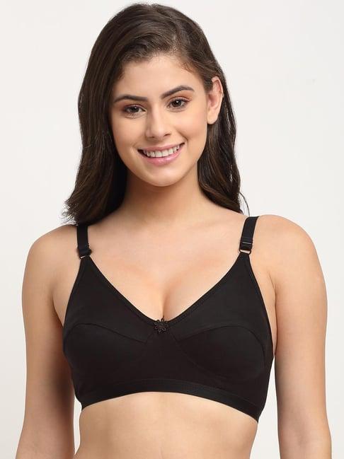 friskers black non-padded bra