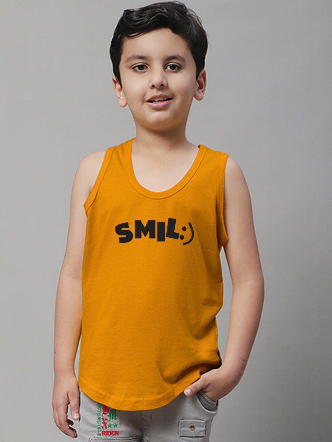 friskers boys bio wash smile printed pure cotton innerwear vest