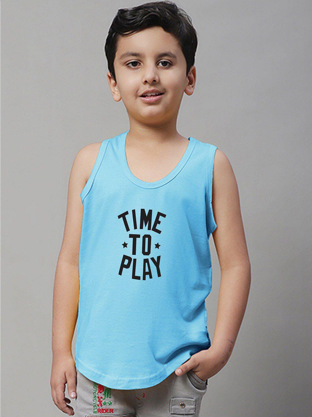 friskers boys bio wash time to play printed pure cotton innerwear vest