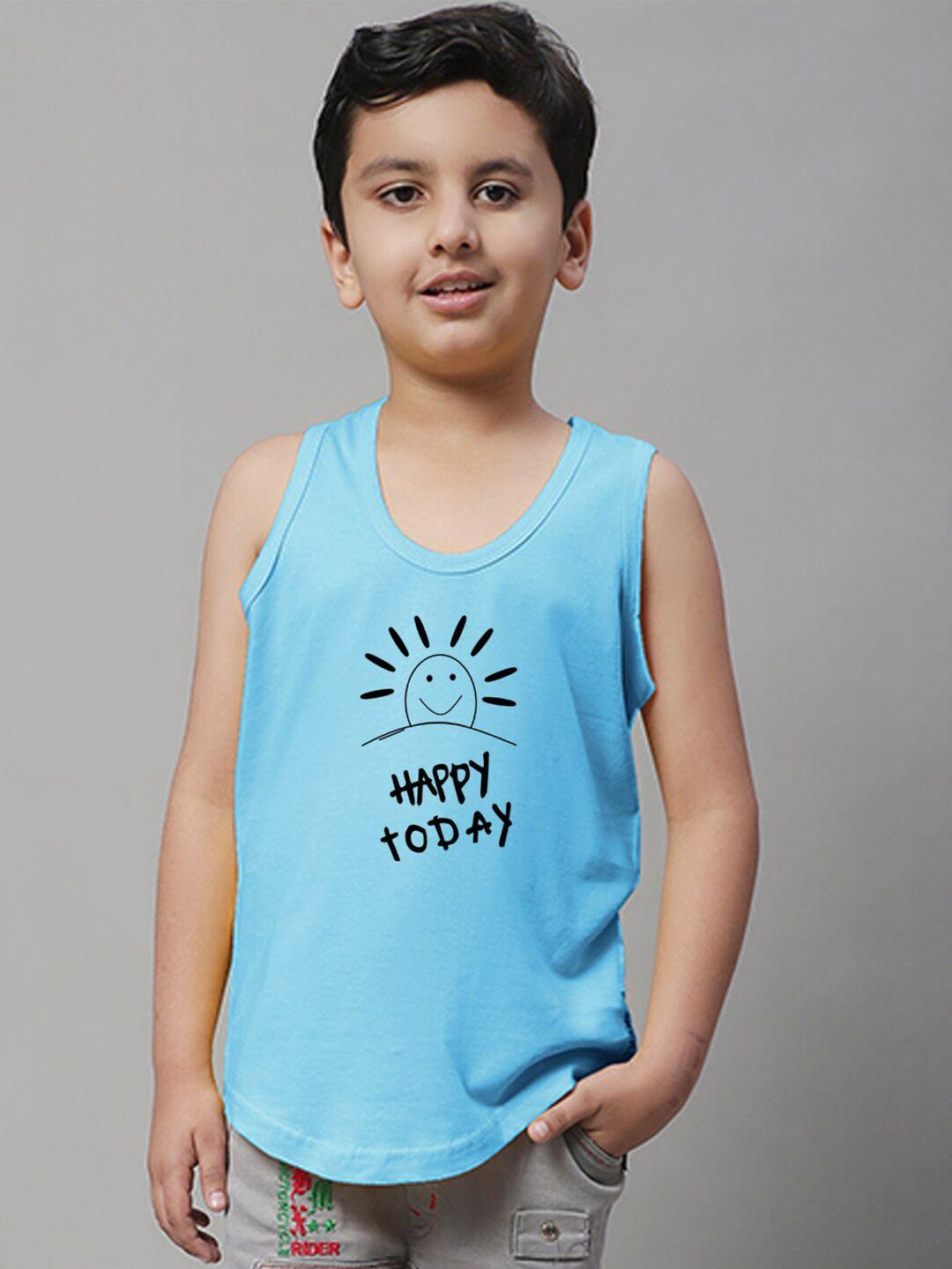 friskers boys graphic printed pure cotton gym vest