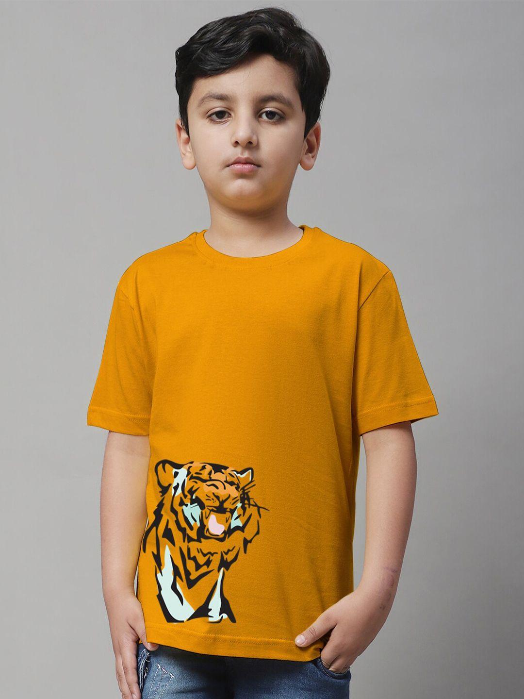 friskers boys graphic printed pure cotton t-shirt