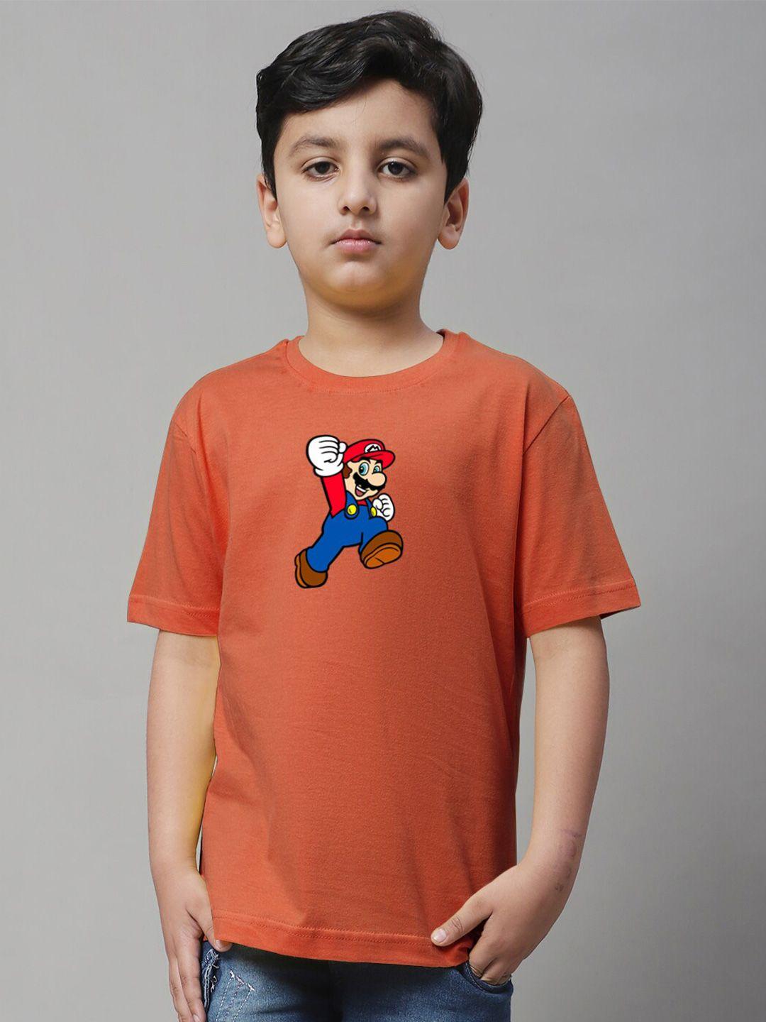 friskers boys graphic printed short sleeves round neck cotton tshirt