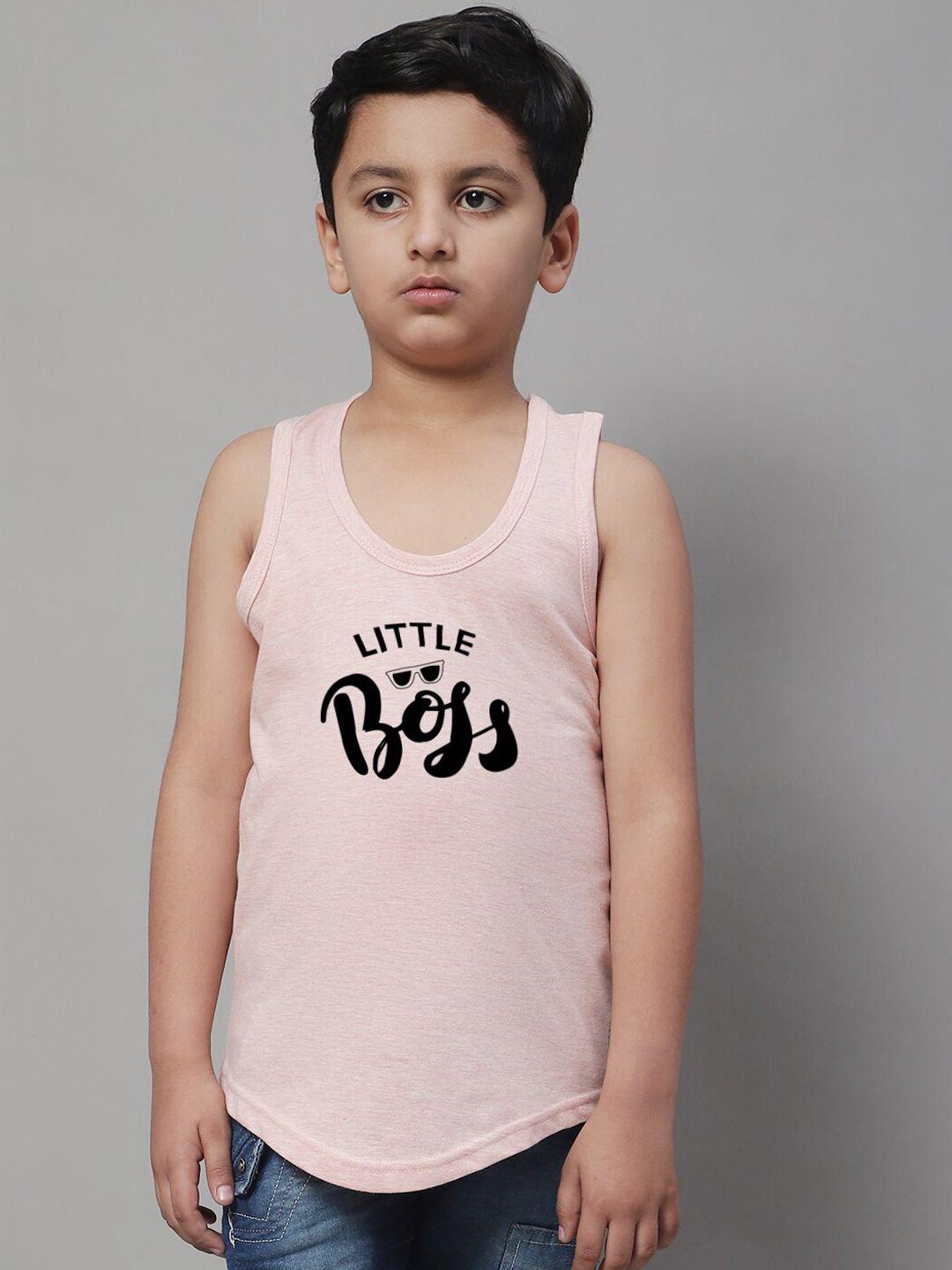 friskers boys printed pure cotton sleeveless basic vests