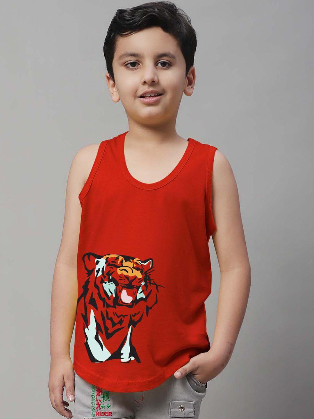 friskers boys printed skin friendly pure cotton gym innerwear vest