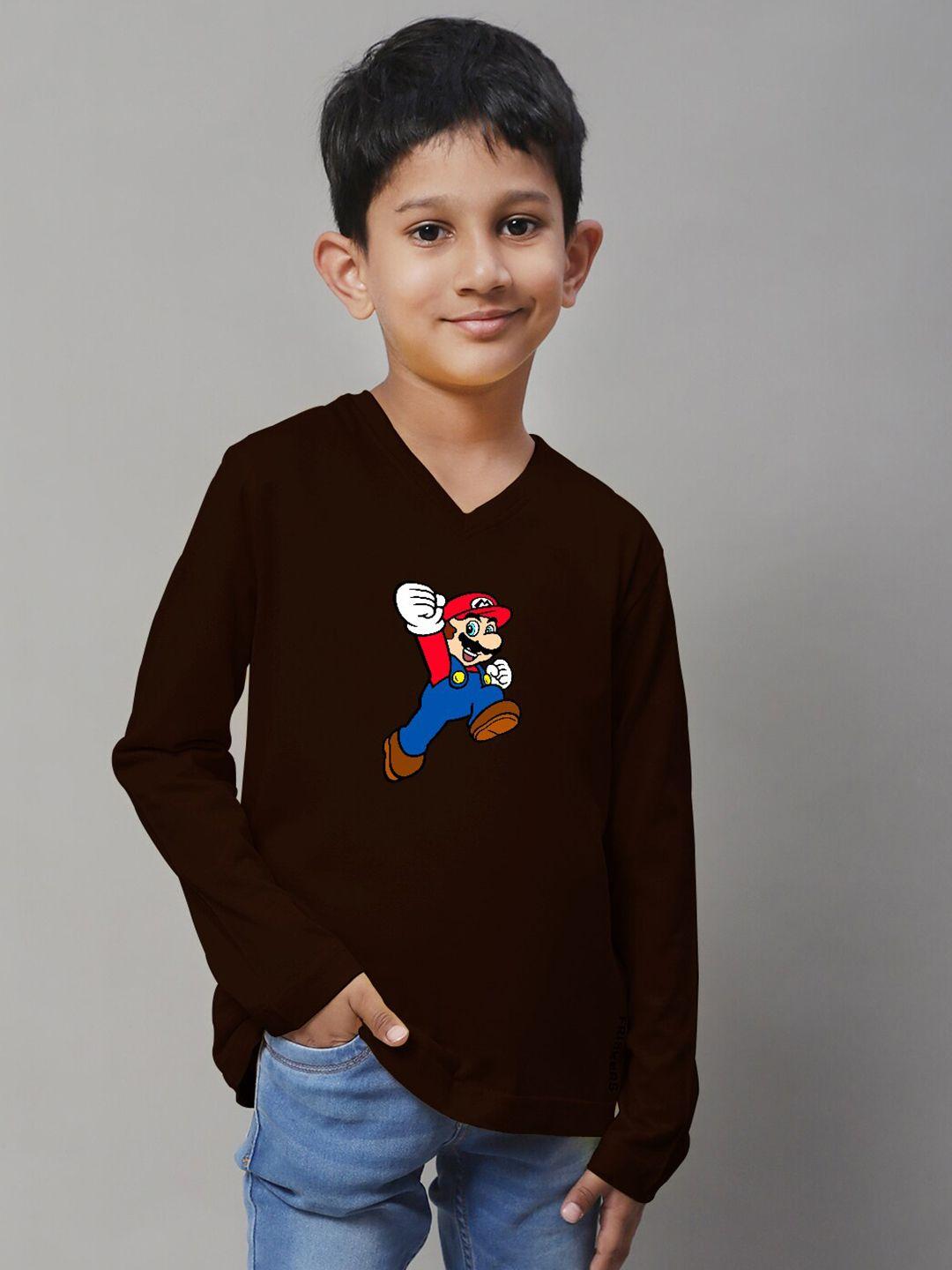 friskers boys super mario printed cotton t-shirt