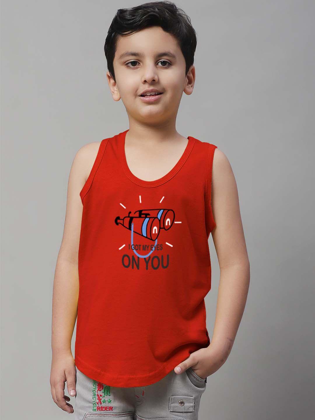 friskers boys typographic printed pure cotton innerwear vests