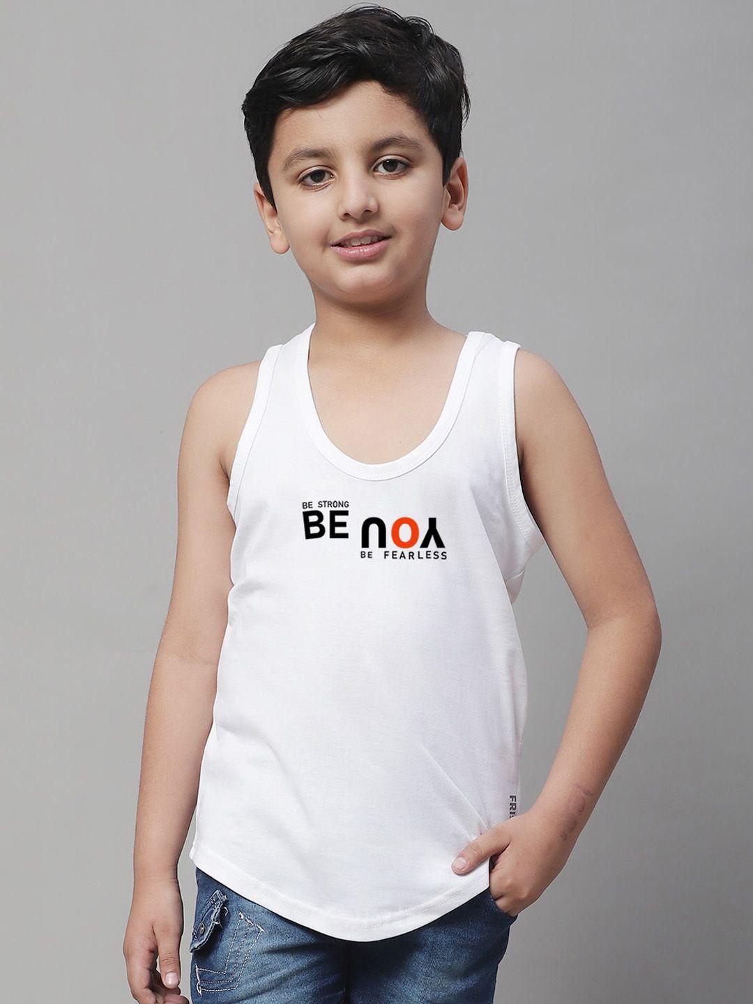 friskers boys typographic printed pure cotton innerwear vests