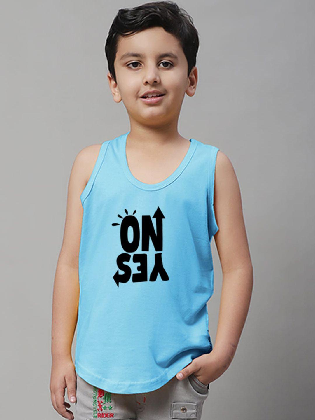 friskers boys typography printed pure cotton gym vest