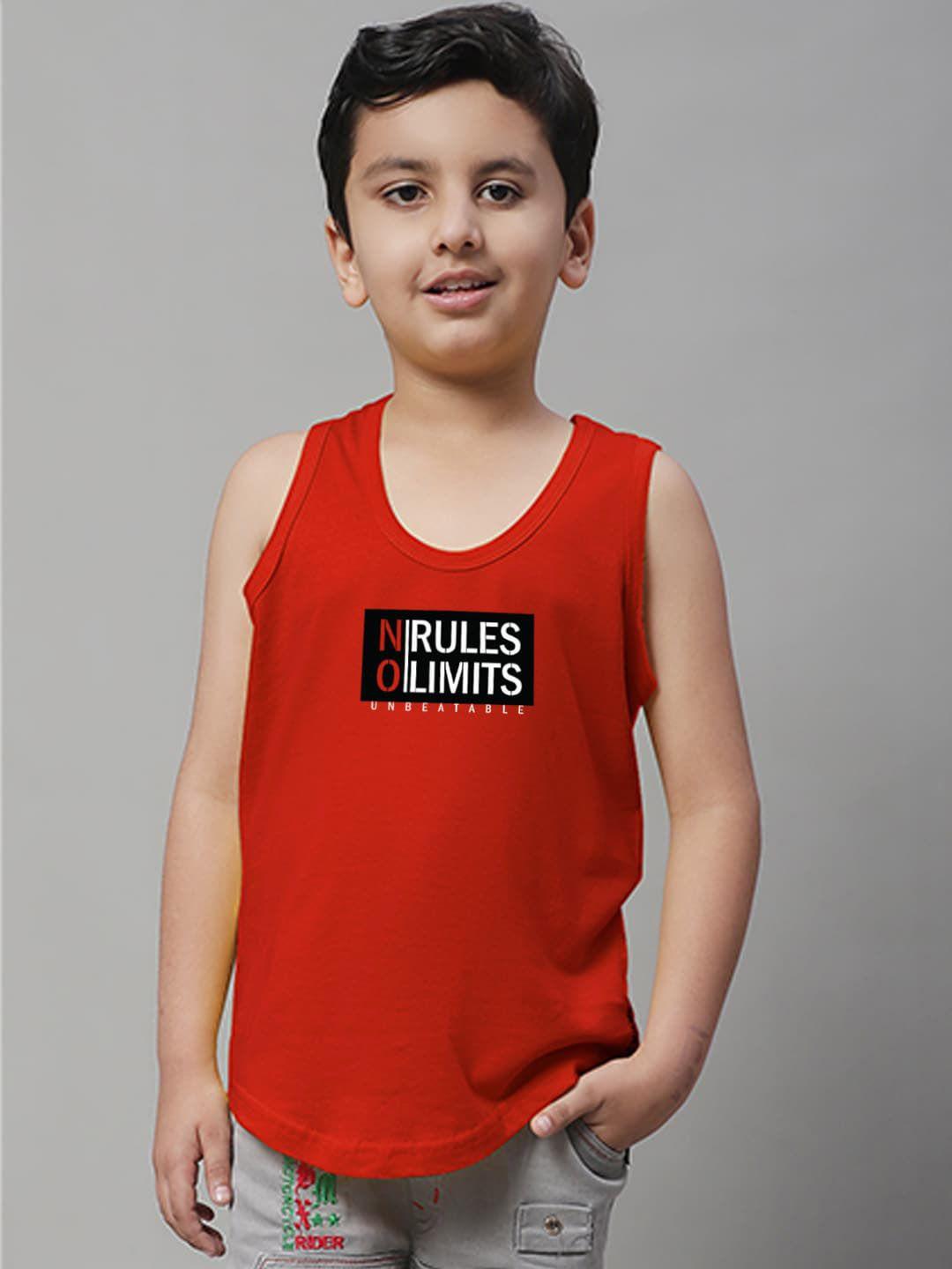 friskers boys typography printed pure cotton innerwear vests