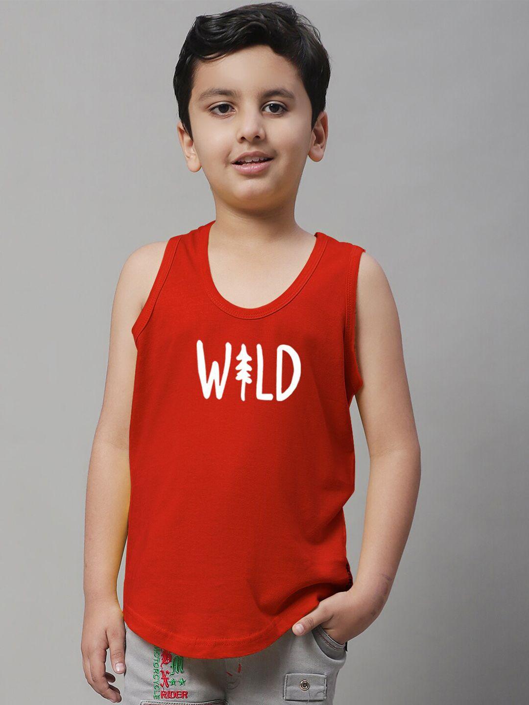 friskers boys typography printed pure cotton vests