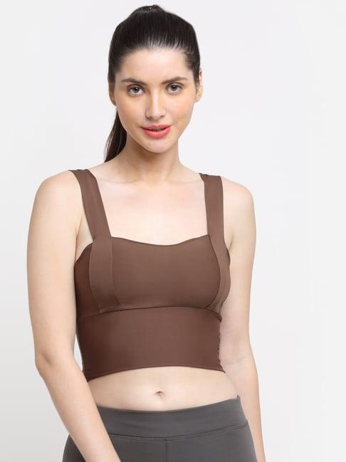 friskers brown sports bra