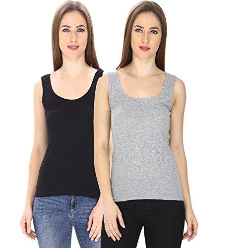 friskers cotton rib racerback women tank top pack of 2