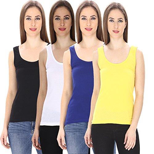 friskers cotton rib racerback women tank top pack of 4