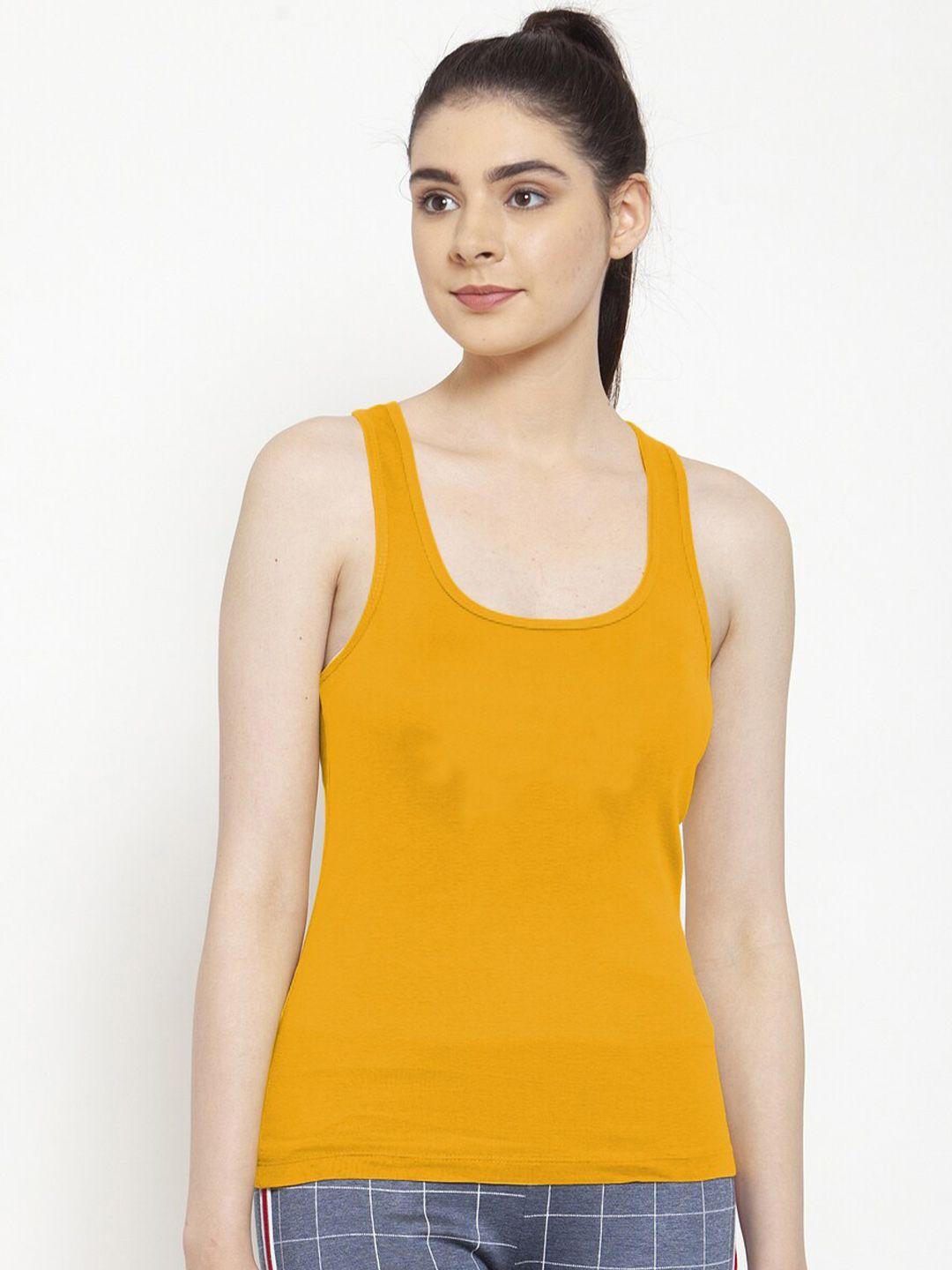 friskers gold-toned solid tank top