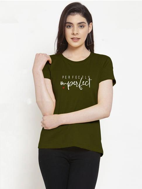 friskers green printed t-shirt