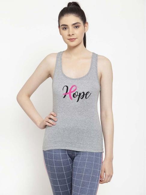 friskers grey graphic print camisole